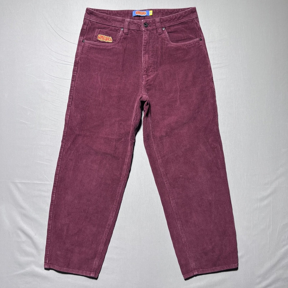 Empyre Corduroy Pants Mens 30 Burgundy Maroon 5 Pocket Straight Leg Zip Fly